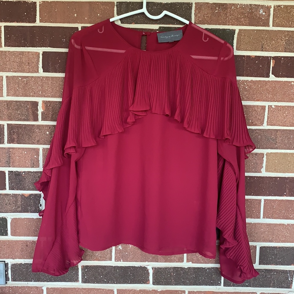 CLOSET CLEAR OUT! Anthropologie | Sunday in Brooklyn Ruffe Blouse